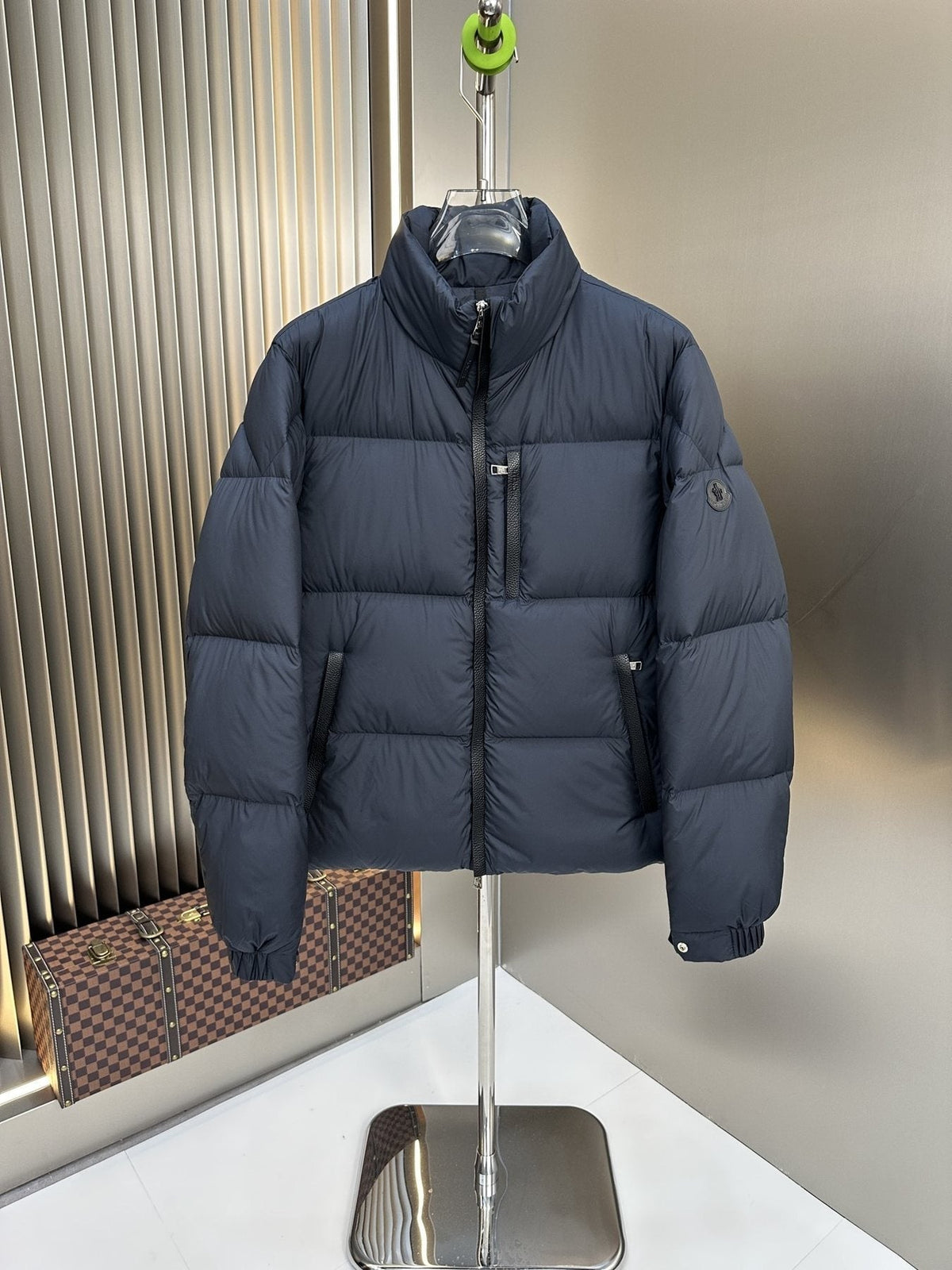 Moncler Quilted Stand-Collar Puffer Coat — front